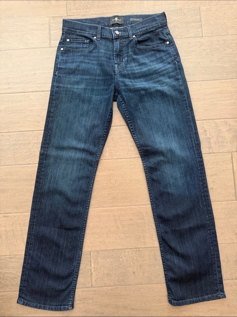 7 For All Mankind Men's Indigo Straight Jeans